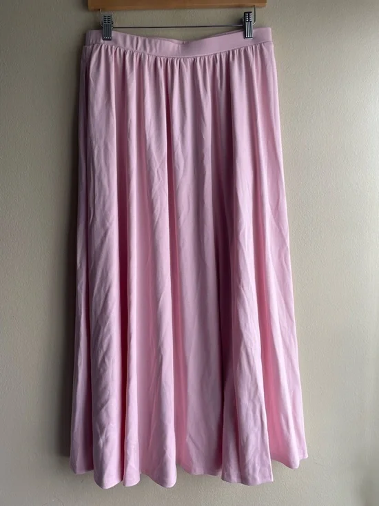 New OGL Women Pink Maxi Skirt Pockets Size Medium - Picture 3 of 7